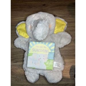 Baby Gift, Elephant Puppet with You are My Sunshine Book NWT